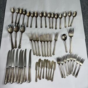 Rogers & Bros Paisley‎ 1922 Silverplate Flatware 53pc Set Service for 8 Extra